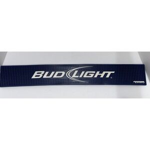 Bud Light Rubber Bar Spill Mat Beer Tap Drain‎ Coaster Mancave 24" x 3.5" EUC